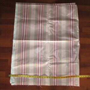 Pink Stripe Coated Chintz Decorator Fabric - 3.5 m